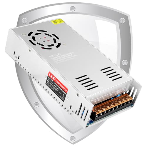 inShareplus 24V 25A 600W LED Power Supply, AC 100-240V to DC 24 Volt Regulated Switching Converter, Low Voltage Transformer for Strip Lights, Lighting Modules and 24V Devices