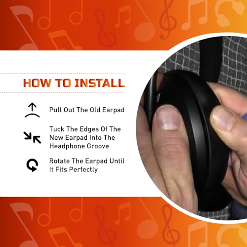 Image of Crysendo Headphone Cushion for Boat Rockers 510 Headphone | Replacement Headset Pads | Made of High-Density Memory Foam & Softer Protein Leather (Black)