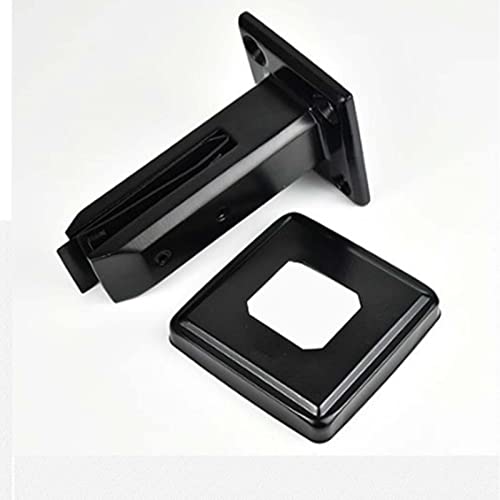 KMERCE Stehende Glasklemme Schwarz, Große Glasklemme aus 304 Edelstahl, Glashalter für Treppen, Halterung für Glas, Zaun, Pool, Wand, Zaun, Glas für Handläufe, Balkon, Treppengeländer, H160mm