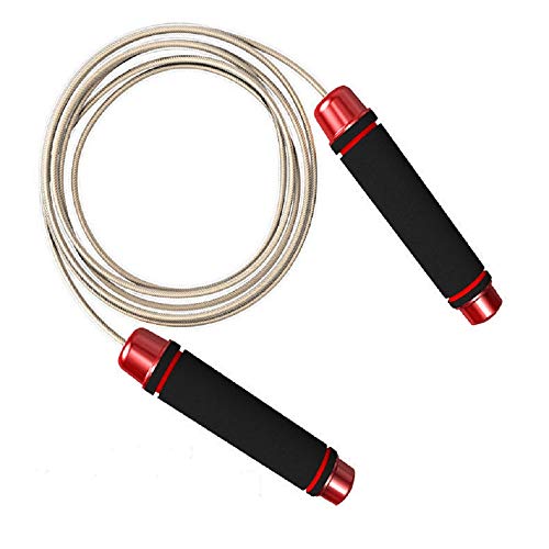 CICADAS Cuerda de saltar  Cuerda de PVC ajustable con rodamiento cómodo de espuma, entrenamiento de fitness, hombres y mujeres, niños