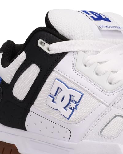 Image of DC Men's Stag Skate Shoe, White /Black /Blue /Gum, 14