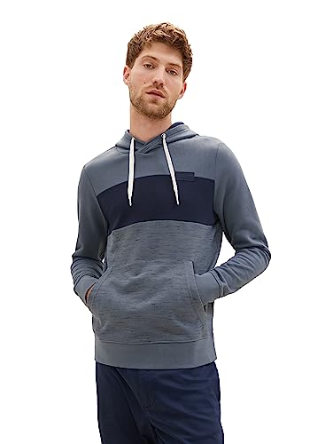 Sweat à capuche colorblock au motif spacedye géométrique et moderne