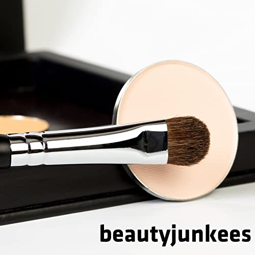 Duo Eye Shadow Brush Blending Eyeshadow – Small Dense Flat Shader For Lid, Fluffy Tapered Blender For Precision Crease, Blend Smudge Smokey Corner, Cream, Powder, Professional Makeup Brushes Applicator #TOP4