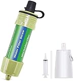 Lixada Filtro de Agua Portátil Sistema de Filtración de Agua Mini para Emergencia Supervivencia Acampada Viaje Mochilero 1/2pcs 5000L