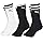 PUMA Kit 3 Pares Meia Cano Longo Heritage Esportiva Sola Atoalhada Algodão Adulto, 2 Pretas (90+95) - 1 Branca, 39-43