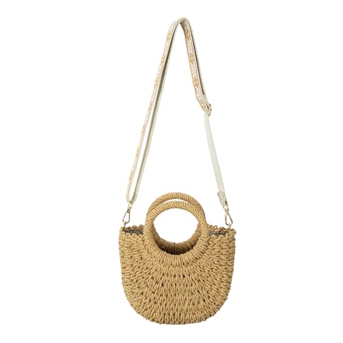 Comeon Straw Handbags for Women,Summer Beach Crossbody Handbags Woven Vacation Purse2