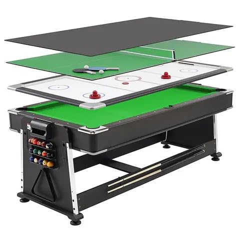 4-in-1 Gaming Table (Pool + Table Tennis + Air Hockey + Office Table)