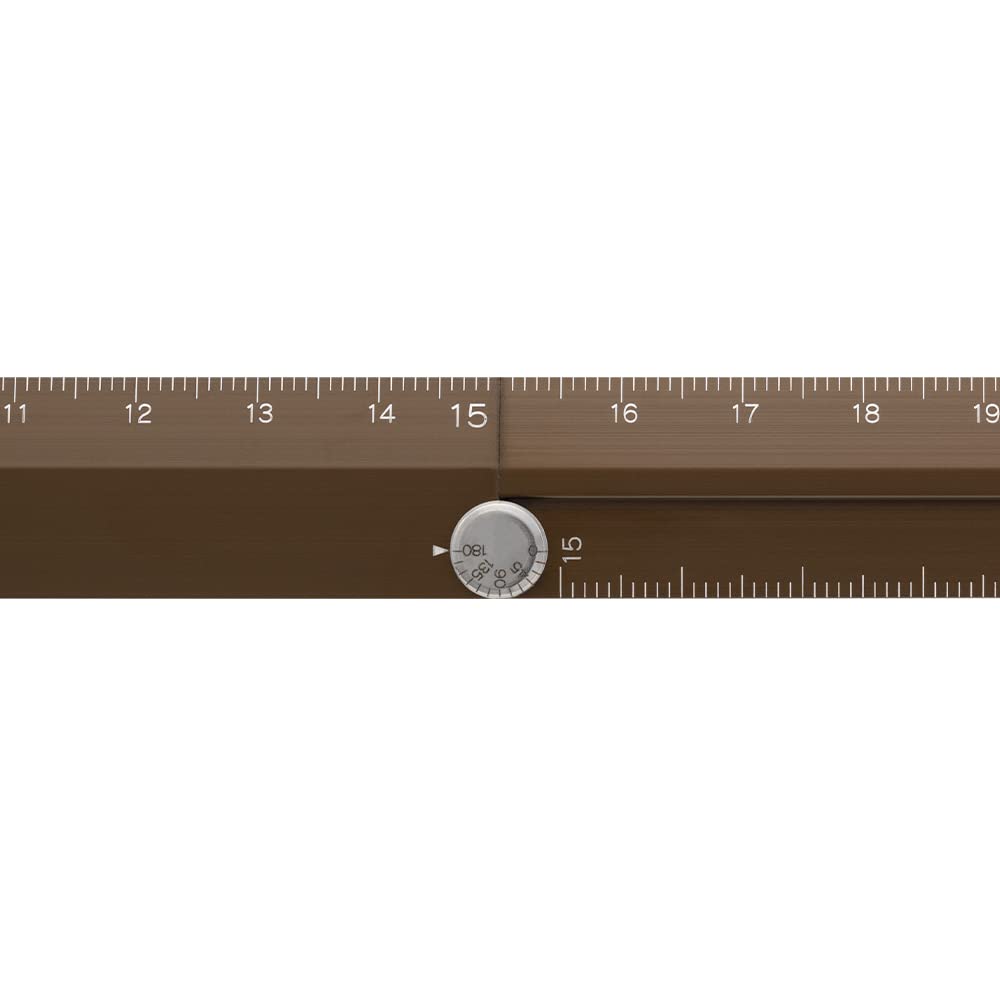 Midori 42287006 Aluminium-Multi-Lineal, 30 cm, Braun