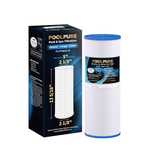 POOLPURE PRB25-IN Hot Tub Filter Replace Unicel C-4326 Guardian 413-106 Filbur FC-2375 FC-2370 3005845 17-2327 100586 33521 25392 817-2500 5X13 Drop in Spa Filter 1 Pack