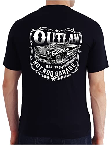 Idée cadeau t-shirt hot rod homme passionné de tuning américain retro noir taille 5XL