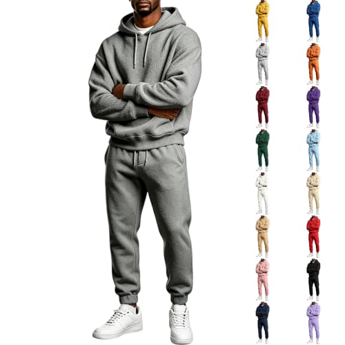 Sweatsuits for Men Oversized Fleece Hoodie and Sweatpants Set Tracksuit - image 1