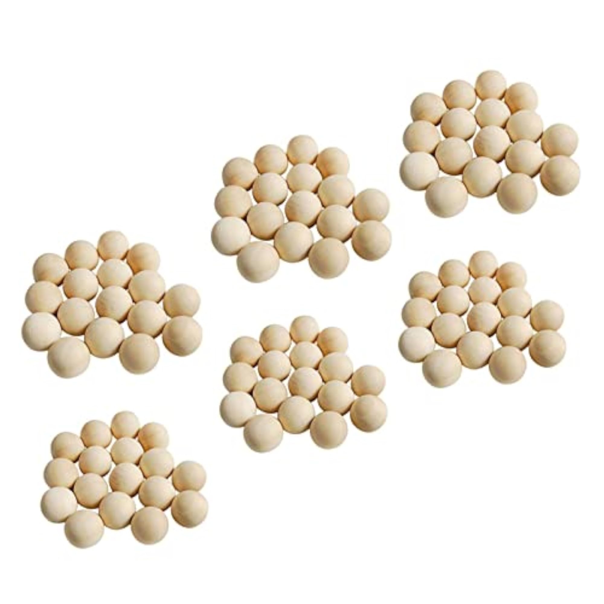 Bulk Round Wood Beads for DIY Crafting, 600 Pieces