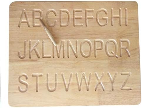 Printed Alphabet Wood Tracing Board Lowercase and/or Uppercase - Wooden Gifts - Baby Gifts - Grand Daughter Gifts - Class Room Gifts - Birthday Gifts