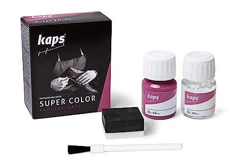 Tinte con Imprimación para Zapatos y Bolsos Textiles Y de Cuero Natural Y Sintético, Kaps Super Color And Preparer, 70 Colores (161 - magenta)
