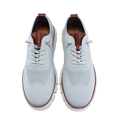 Image of Wearbreeze Men's Business Casual Oxford Sneakers - Lightweight Lace-Up Dress Shoes for Work, Travel & Daily Commute
