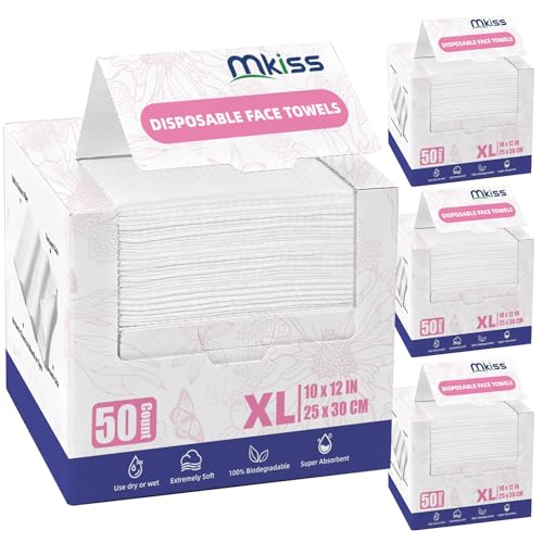 Serviettes jetables visage 100% fibre de viscose, lingettes pures et douces pour peaux sensibles