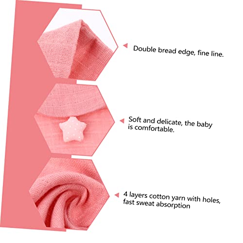 GALPADA 4-Layer Cotton Sweat Absorbent Towels for Boys and Girls Double-Sided Muslin Burp Cloths for Newborns and Infants Extra Absorbent Baby Sweat Towels4