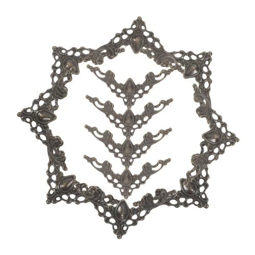WOONEKY 12 Pack Iron Corner Guards Bronze Trim for Decorative Box Corners Furniture Edges Photo Frames
