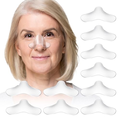 10 Pack CPAP Nose Pads Reusable CPAP Nose Cushion for Most Masks Silicone Gel Nasal Pads & Cushion Relieves Pressure Redness & Skin Irritation Give Excellent Protection - Trim for Custom Fit