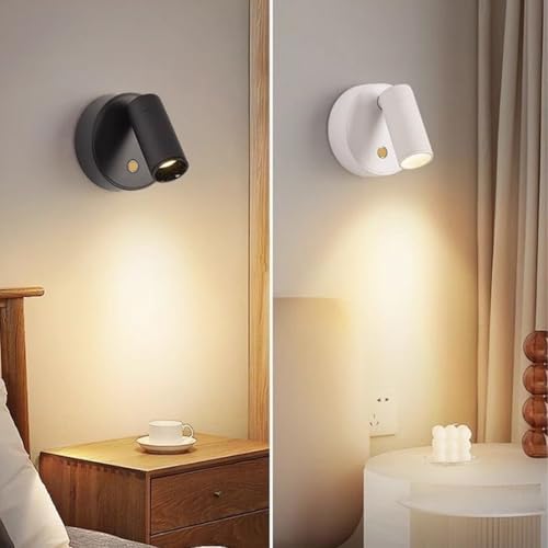 Image of Neioaas Spotlights Indoor -Rechargeable Plant Spotlight,White | 360 Rotate LED Uplighting,3 Dimmable Adjustable Wall Mount Ceiling Spotlight for Artwork Painting Tree Plant Wall Light