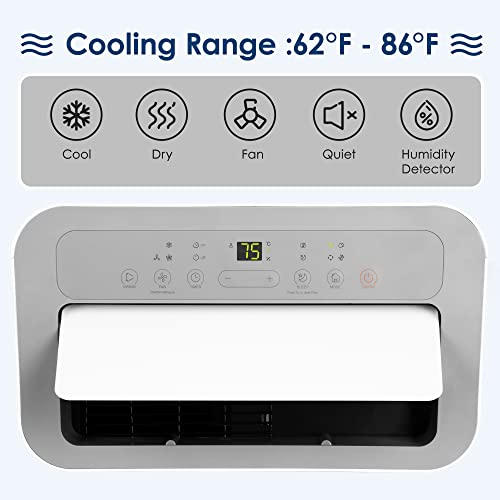 Image of EUHOMY Portable Air Conditioners 11,000 Btu, 4 in 1 Portable Cooling AC with Heat, Dehumidifier, Fan Modes, Quiet Stand-up AC with 46dB Low Noise & Sleep Mode for Bedrooms, room up to 550 Sq.Ft