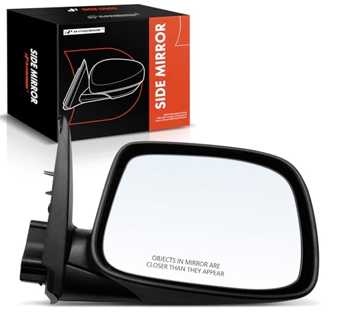 A-Premium Passenger Side Manual Door Mirror - Compatible with Chevrolet Colorado 2004-2012 & GMC Canyon 2004-2012 - Non-Heated Manual Folding Black Outside Rear View Mirror - Replace# 15246903