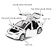 ANTSIR Car Model X 1:32 Scale Alloy diecast Pull Back Electronic Toys with Lights and Music,Mini Vehicles Toys for Kids Gift (White)