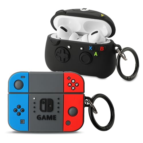 Image of [2Pack] Compatible Airpods Pro 3 Case(2025),Cute Gamepad Design Cases Soft Silicone Protective Cases for Apple AirPods Pro 3rd Generation Case,Airpod Pro 3 Cover with Keychain for Men /Boy
