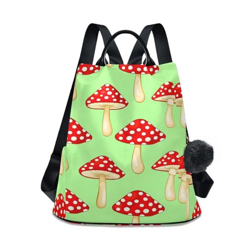 Sac à dos tendance résistant à l'eau Red Mushrooms pour voyager sans vol