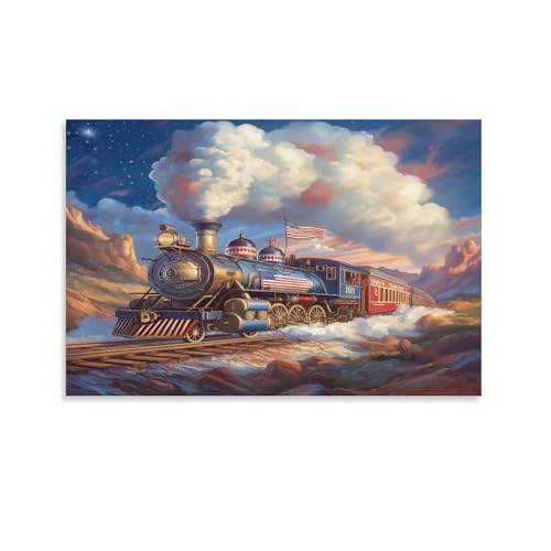 Impression sur toile de train à vapeur 40x60 cm pour salon