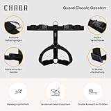 Chaba Guard Hundegeschirr für kleine Hunde mit Kontrolle, Anti-Zug & Würgen, Einstellbar, Bequem und Leicht, Classic Step-in Brustgeschirr, Dog Harness, Größe S, SCHWARZ