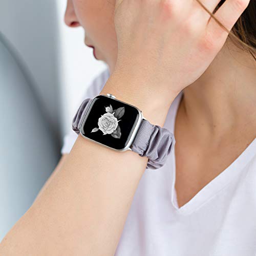 Image of Greatfine Scrunchie Band Compatible with Apple Watch Bands 38mm 40mm 41mm 42mm 44mm 45mm 46mm 49mm Women, Elastic Scrunchie Watch Strap for iWatch Watch Series 11 10 9 8 7 6 5 4 3 2 1 SE 3 2 Ultra 3 2