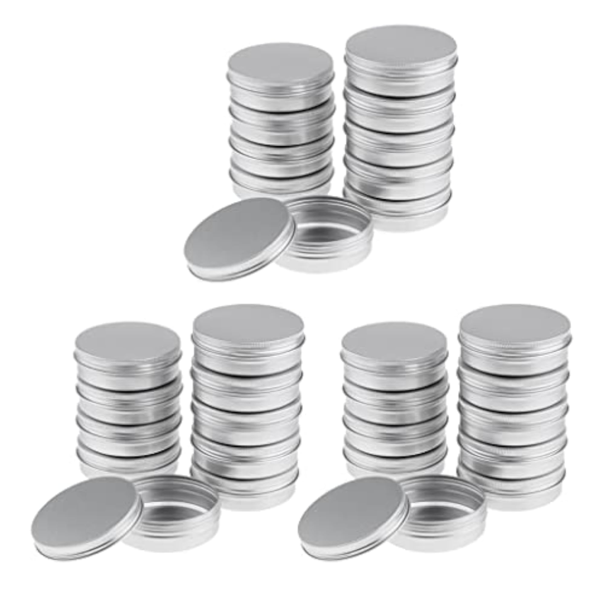 Aluminum Tins with Screw Lids, 30 Empty Cans