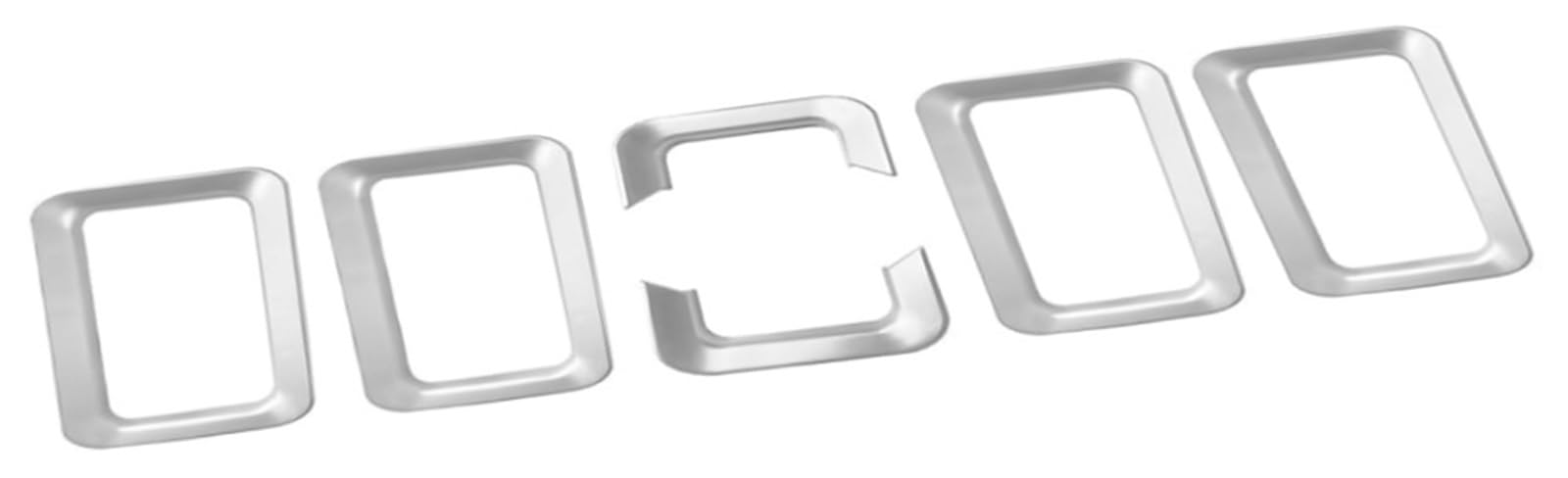 For Suzuki for Jimny 2019-2024 Front Grill Mesh Inserts Cover 6pcs Grille Guard Trim Kit Car Exterior Accessories(Silver)