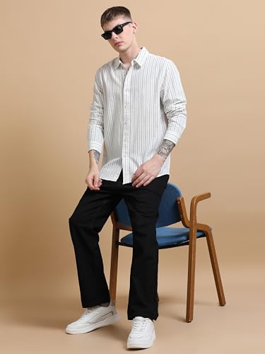 Image of StitchX Men's Full Sleeve Vertical Stripes Shirt