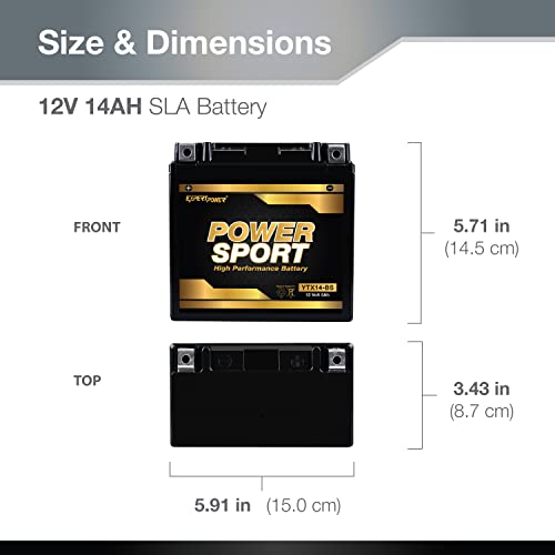 ExpertPower YTX14-BS 220 CCA Battery