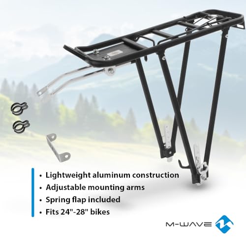 M-Wave Alu-Gepäckträger, screw on II A || 26'/28' || bis zu 25Kgs, Schwarz