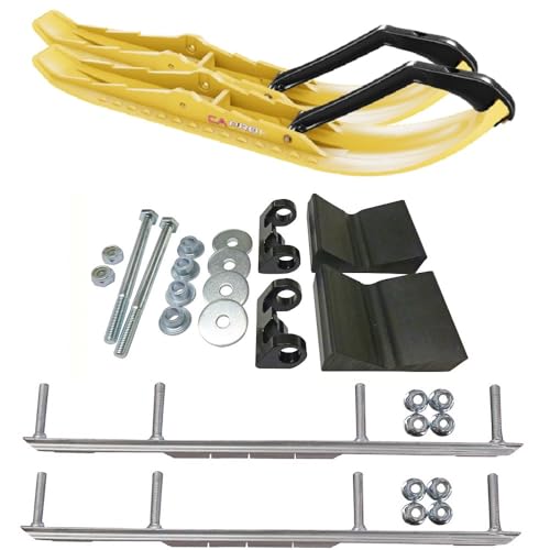 C&A Pro Yellow TMX Snowmobile Skis w/ 6