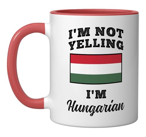 Im Not Yelling Im Hungarian Heritage Ceramic Mug, Red/White