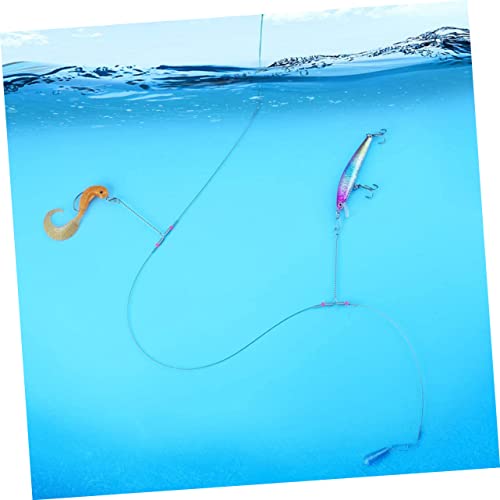 Happyyami 10 piezas accesorios de pesca de acero inoxidable miniatura 6