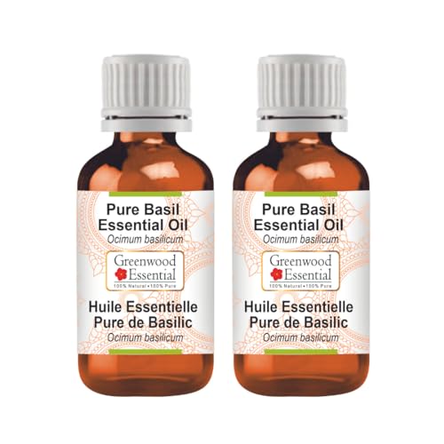 Huile essentielle basilic pur contre le stress et la fatigue nerveuse Ocimum basilicum 2x100ml