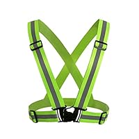 HYCOPROT Reflective Vest Adjustable Safety Hi Vis High Visibility Sports Gear for Outdoor Night Running Cycling Hiking Biking Motorcycle Dog Walking Men Women Kids (yellow)¡­