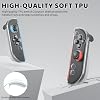 PAWDIARY Clear Switch 2 Controller Case Cover, Handheld Left and Right Controller Switch 2 Grip Skin Softshell with Comfort Ergonomic, Transparent Diamond Design Handle Protector