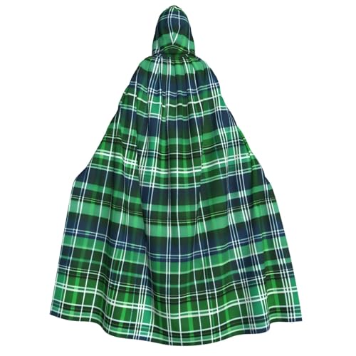 Cape de magicien tartan écossais avec capuche aux finitions soignées