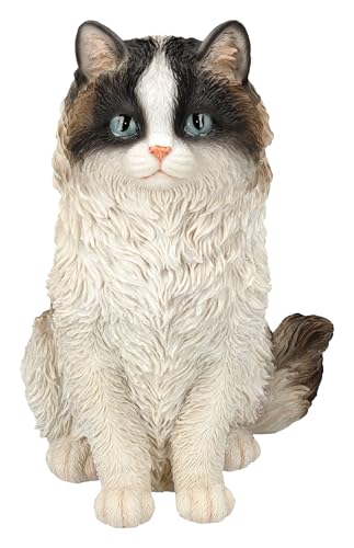 Figuren Shop GmbH Gartenfigur Perserkatze – Realistische HotAnt Katzenfigur, 23,5 cm Höhe, wetterfest & handbemalt