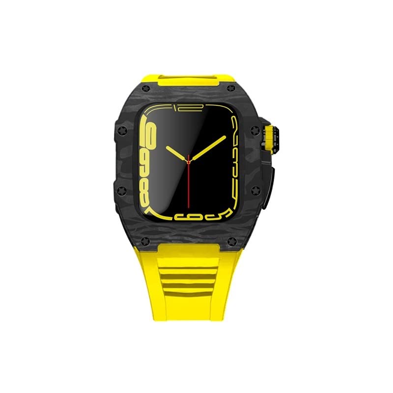 Bracelet sport étanche en caoutchouc fluoré et boîtier chic pour Apple Watch 8