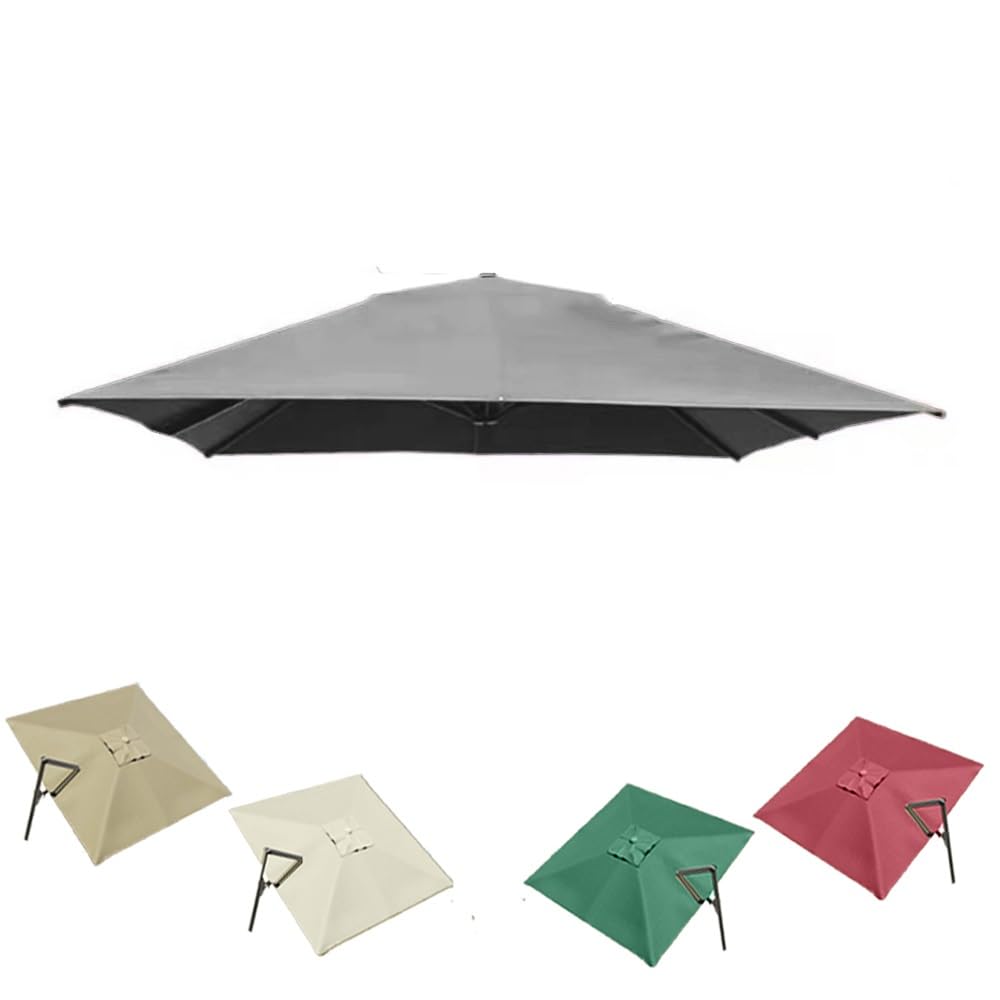Cubierta anti-UV para piscina en sombrillas excéntricas de patio gris