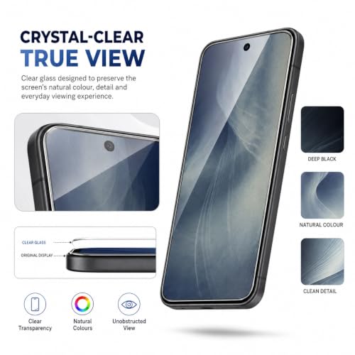 Image of ArmourPro Premium Borderless Tempered Glass for Google Pixel 11, HD Clear Screen Protector, Anti-Dust Speaker Mesh, 9H Hardness, Edge-to-Edge Fit, Case Friendly & Cable Protector