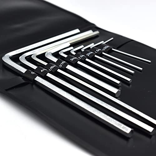 Vencetmat 9Pcs Guitar Allen Wrench Set,1.5mm, 2mm, 2.5mm, 3mm, 4mm, 5mm, 1/20in, 1/8in, 3/16in, Fit...