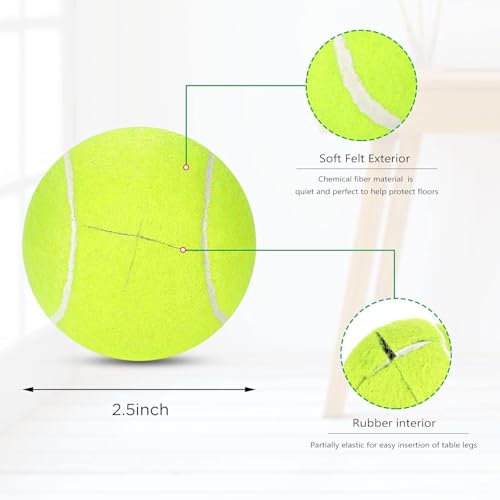 Macarrie 100 Pcs Precut Tennis Balls Bulk for Legs Chair Desk, Yellow by Macarrie - Image 2